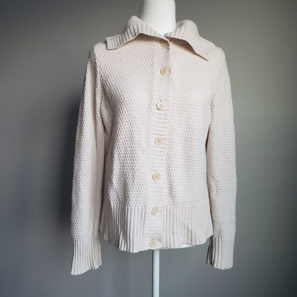 Talbots Button Down Sweater, Small, S - image 1